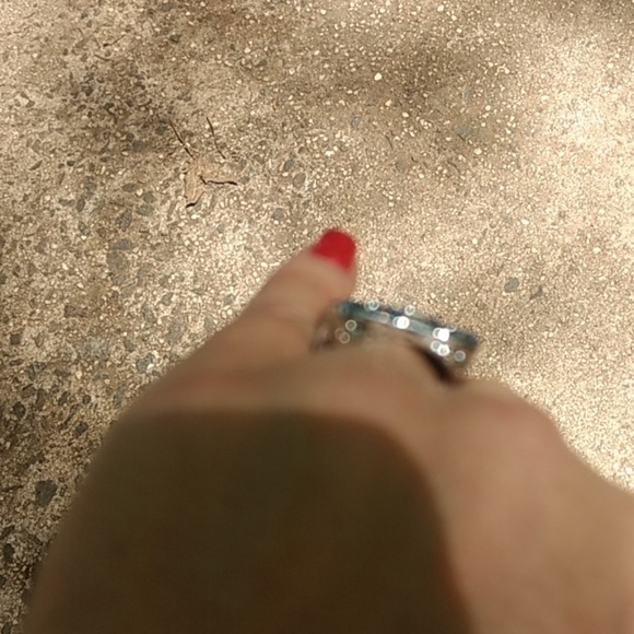 Sold Blue and white sapphire ring - Picture 3 of 6